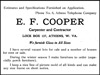 E. F. Cooper Carpenter and Contractor