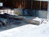 A few of the logs from the underlying original cabins that remained four years later in 2008.
